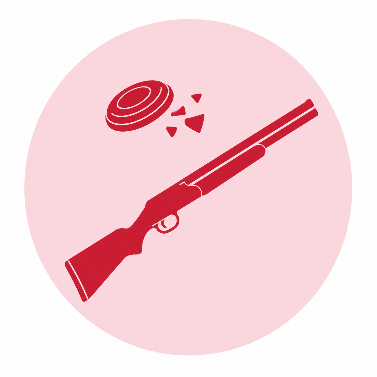 shotgun and clay shoot icon